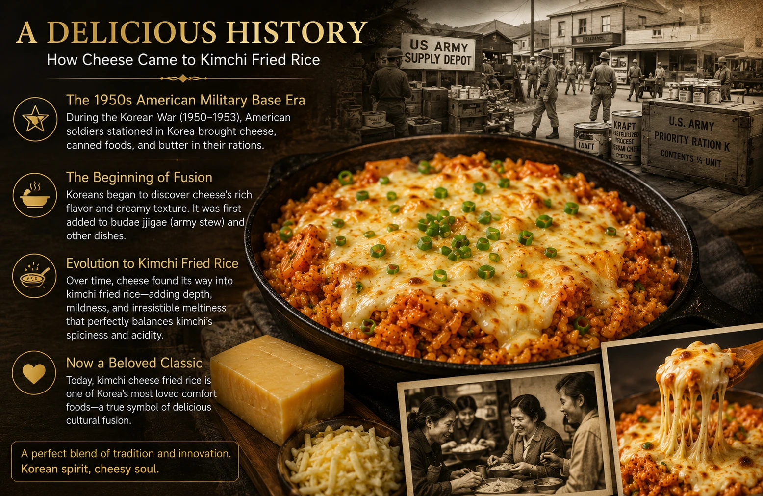 Korean cheese history American military base 1950s cheese Korean cuisine tradition