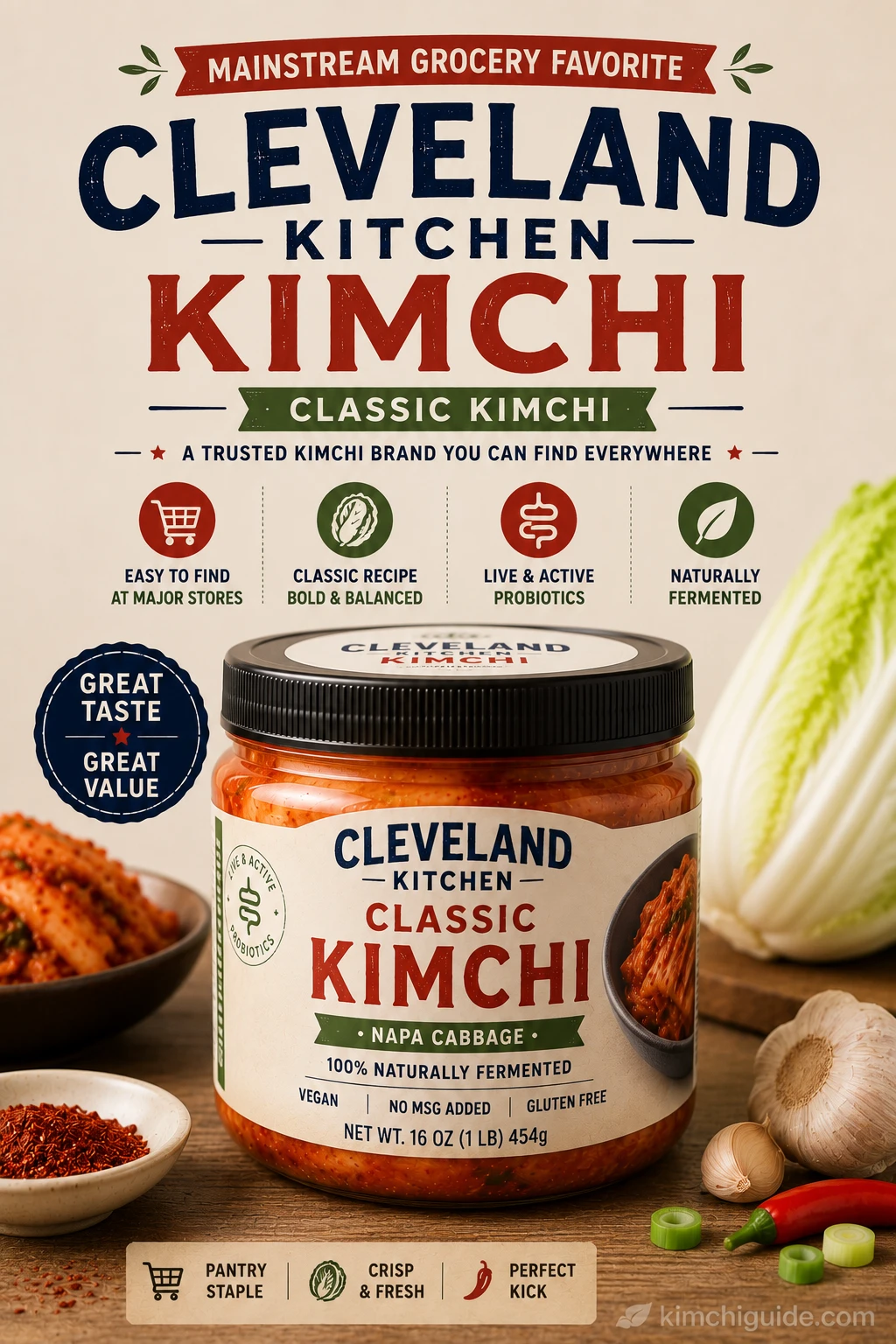 Cleveland Kitchen Classic Kimchi jar mainstream grocery kimchi brand