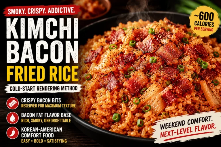Kimchi Bacon Fried Rice Recipe (Cold-Start Method) | KimchiGuide