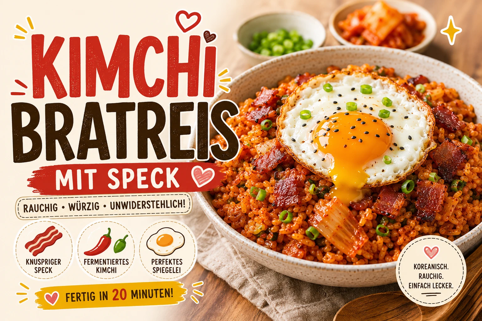 Kimchi Bratreis mit Speck