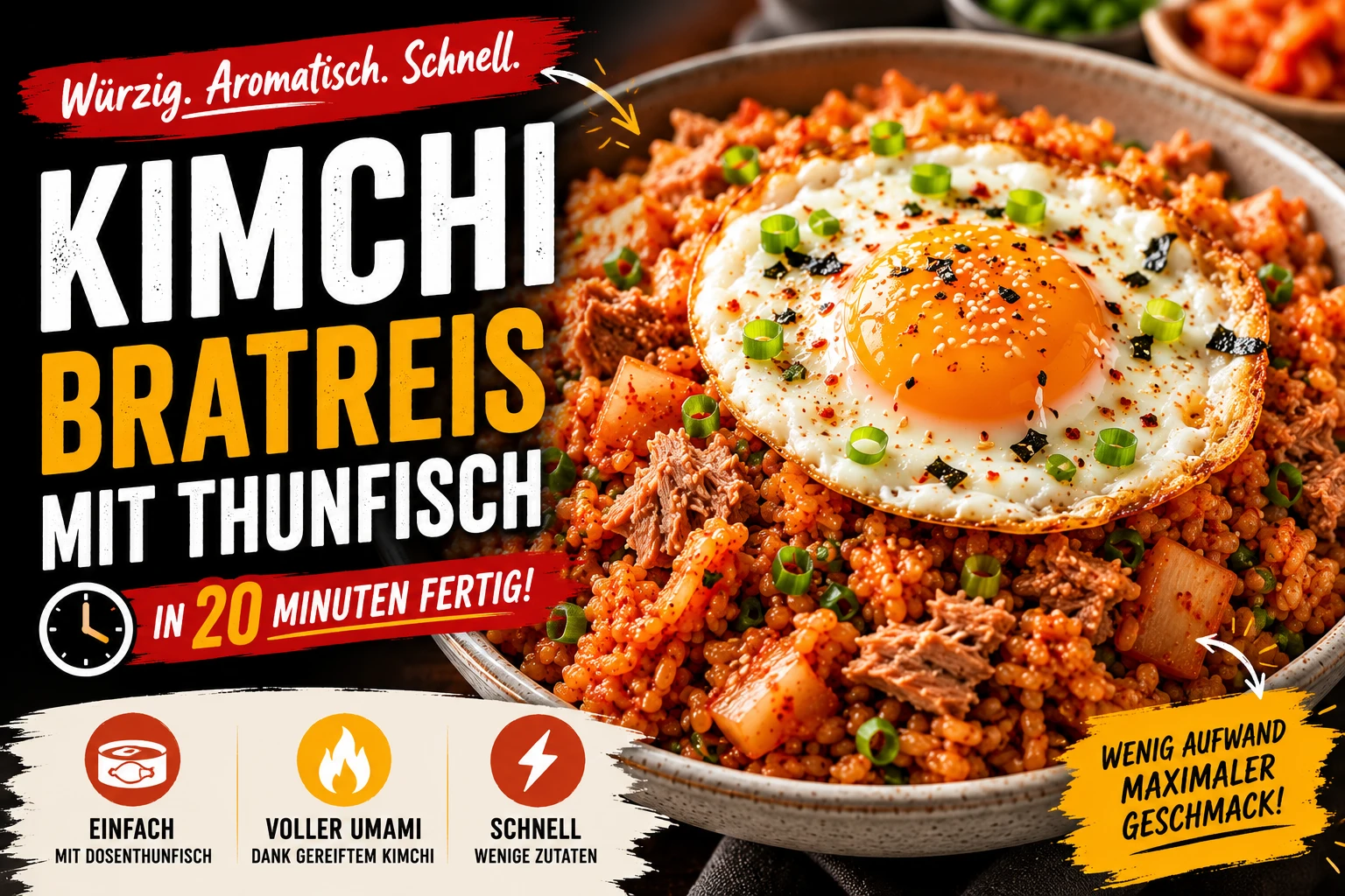 Kimchi Bratreis mit Thunfisch