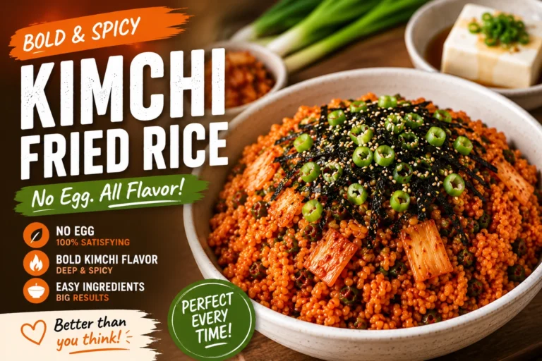 Kimchi Fried Rice Without Egg — Egg-Free Korean Comfort Food