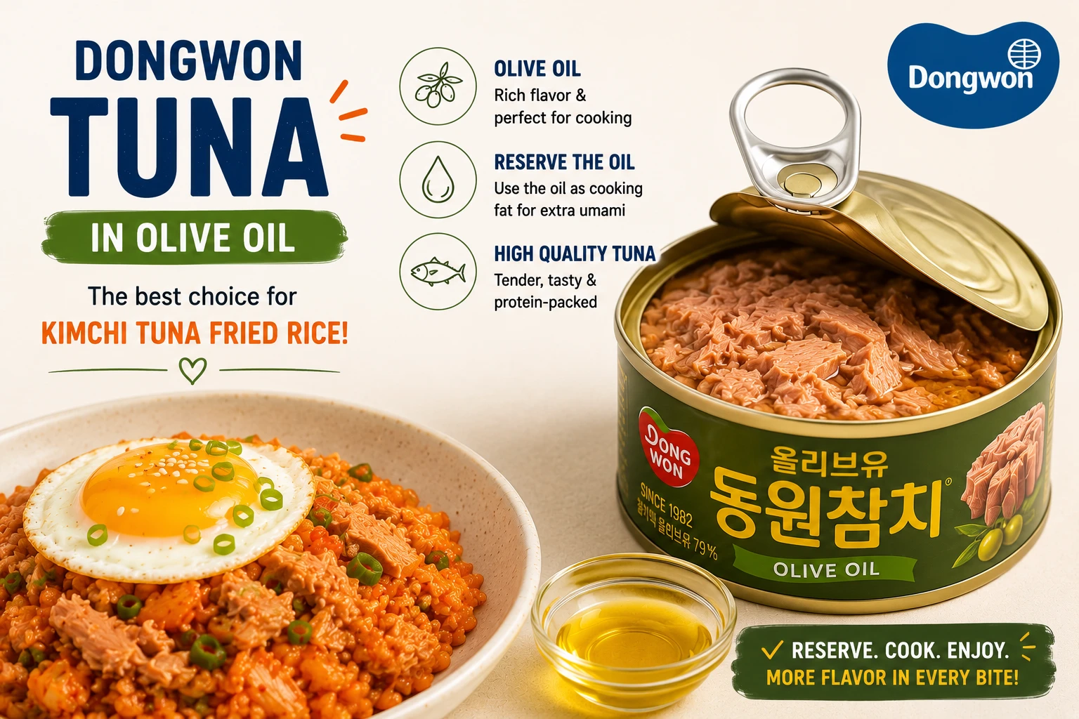 Canned tuna in olive oil best choice for kimchi fried rice reserved oil technique