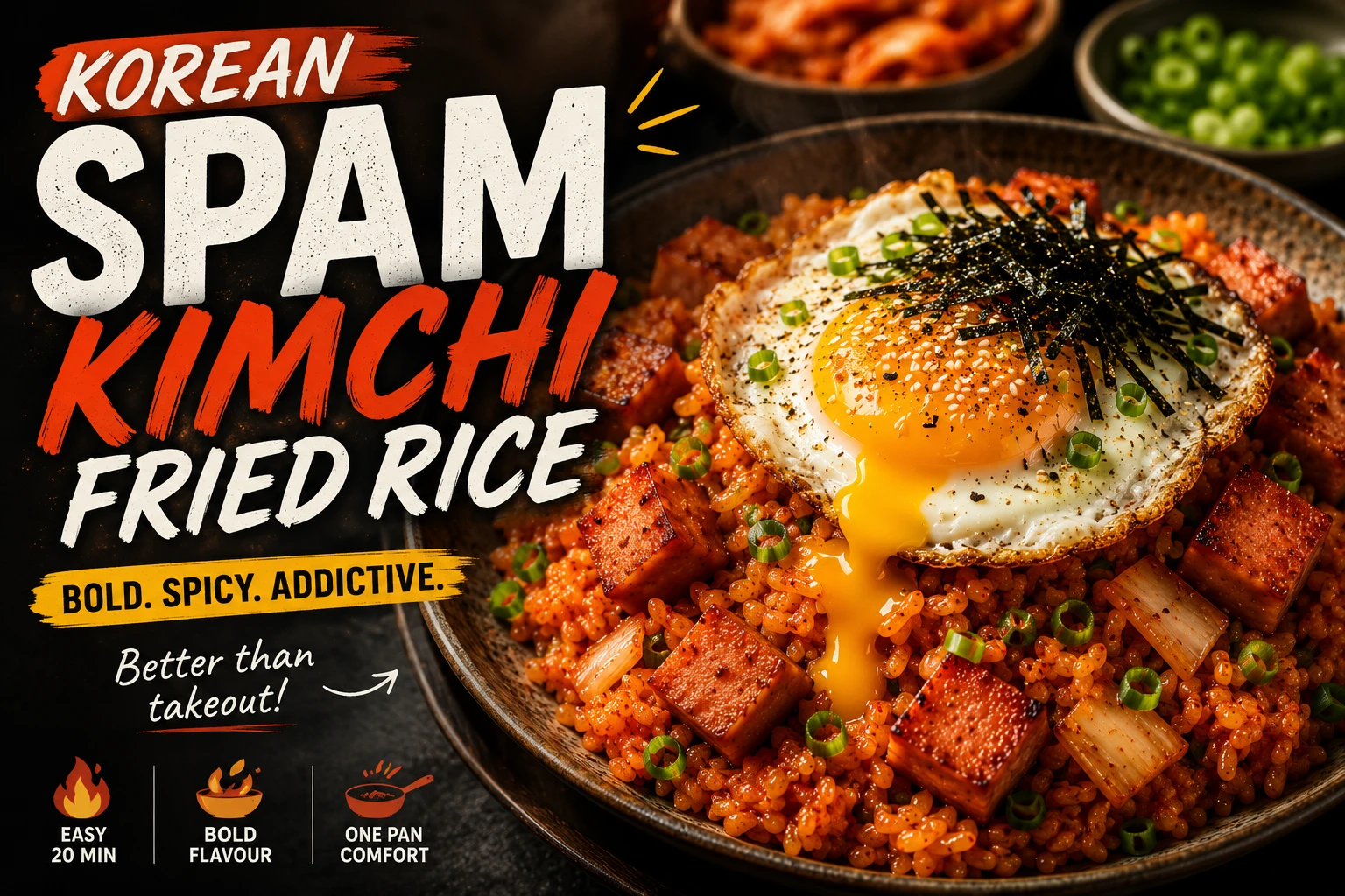 Kimchi Spam fried rice budae army style