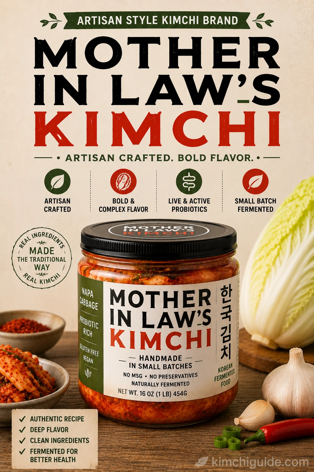 Mother in Laws Kimchi jar artisan style kimchi brand