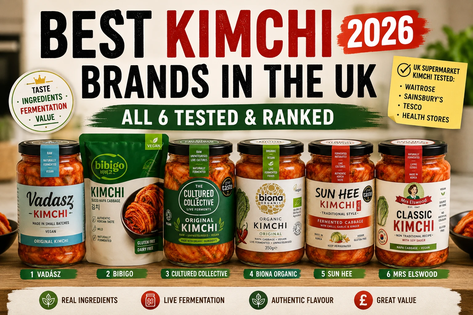 Best store-bought kimchi brands, UK