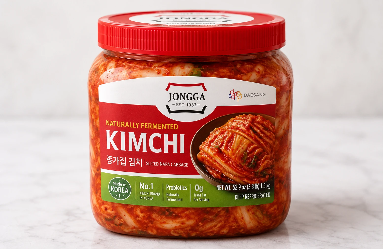 Jongga kimchi packaging jar Daesang Corporation