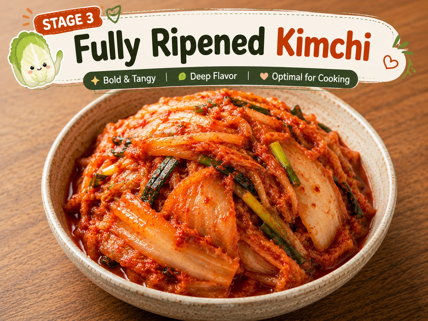 Kimchi Fermentation Stage 3 – Fully Ripened Kimchi