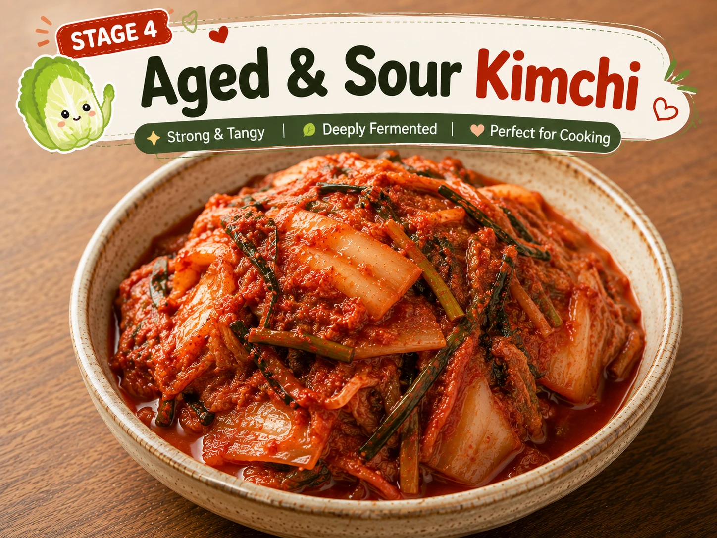 Kimchi Fermentation Stage 4 – Aged, Sour Kimchi