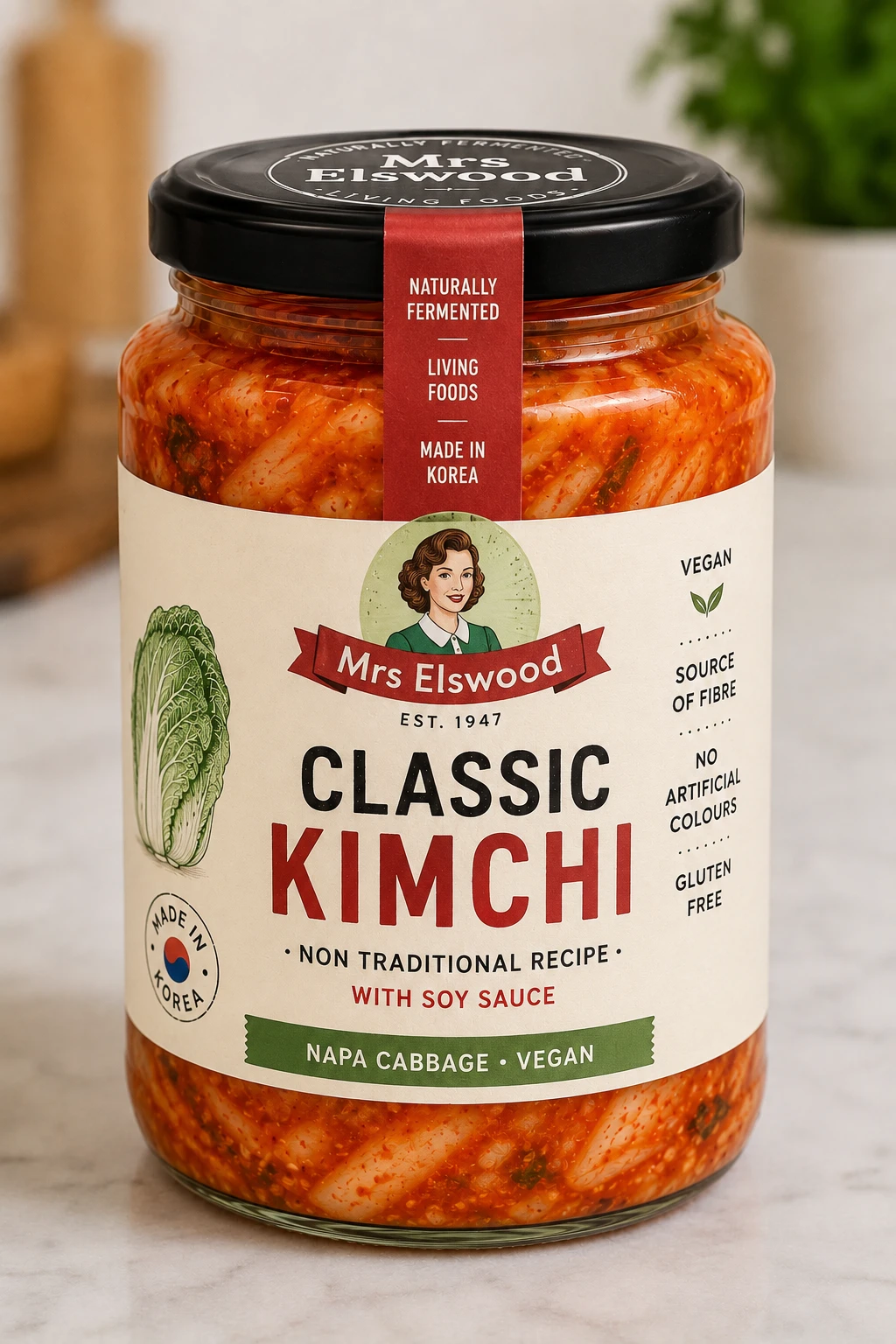 Mrs Elswood Classic Kimchi jar Waitrose non traditional soy sauce recipe