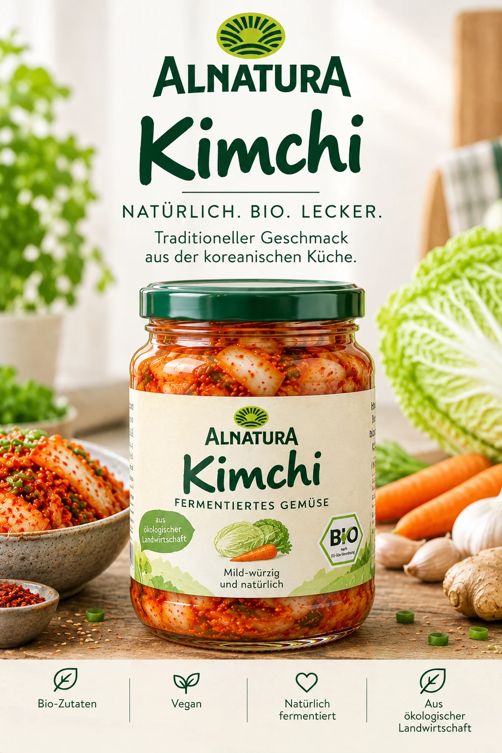 Alnatura Kimchi Glas Supermarkt Eigenmarke