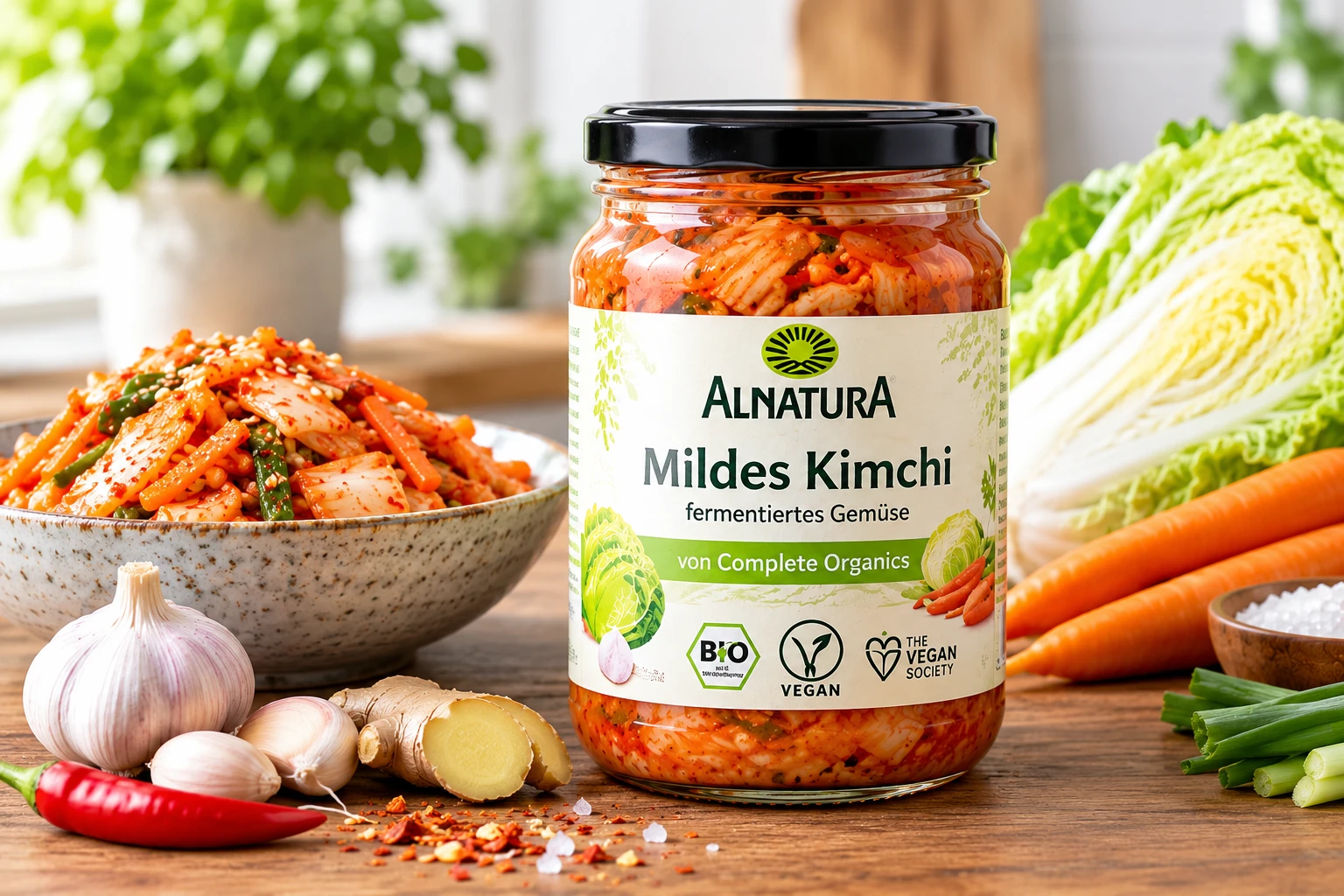 Alnatura Kimchi Mildes Kimchi Complete Organics Glas