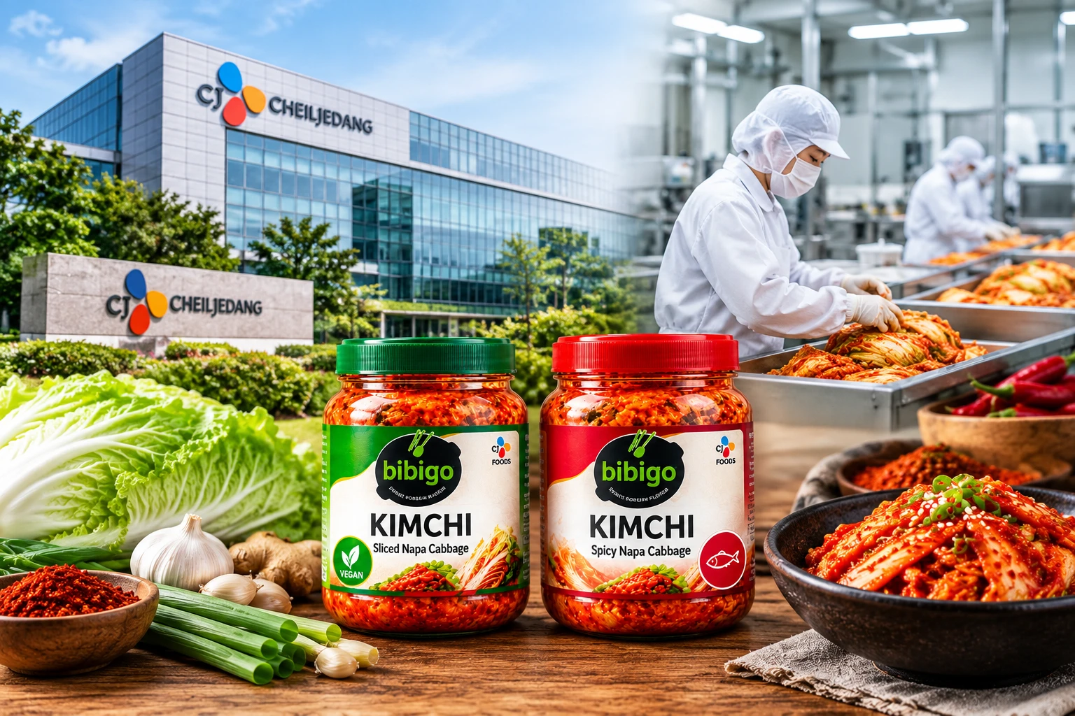 CJ CheilJedang Unternehmensgeschichte Bibigo Kimchi Hersteller