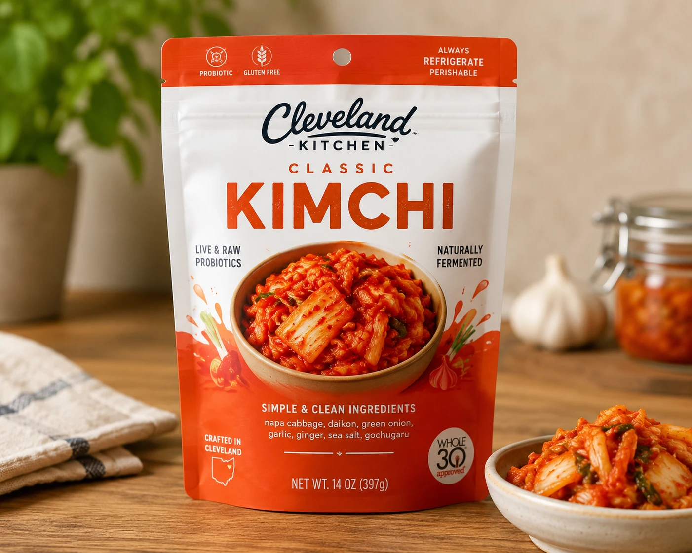 Cleveland Kitchen kimchi pouch packaging review