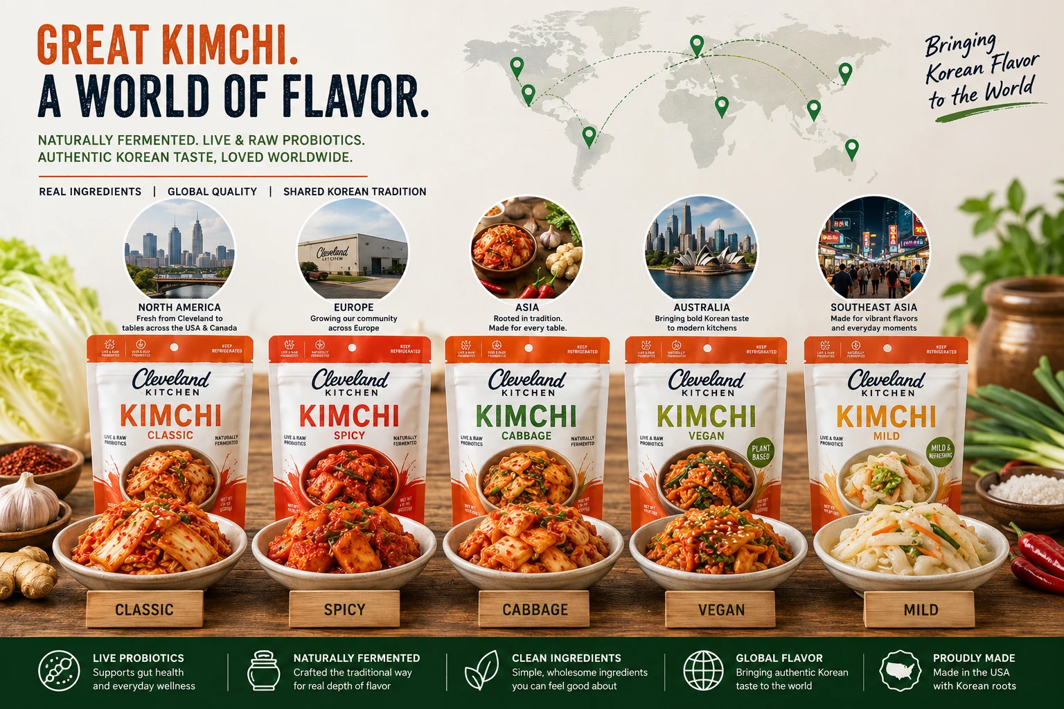 Cleveland Kitchen kimchi mainstream grocery availability Target Kroger Walmart
