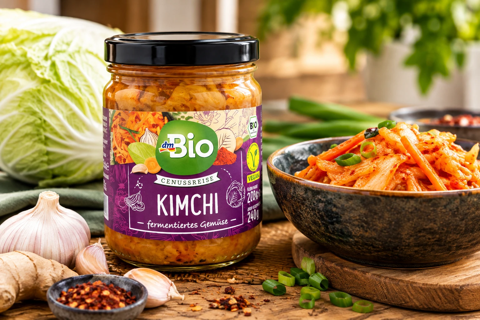 dmBio Kimchi Verpackung Drogerie dm Eigenmarke