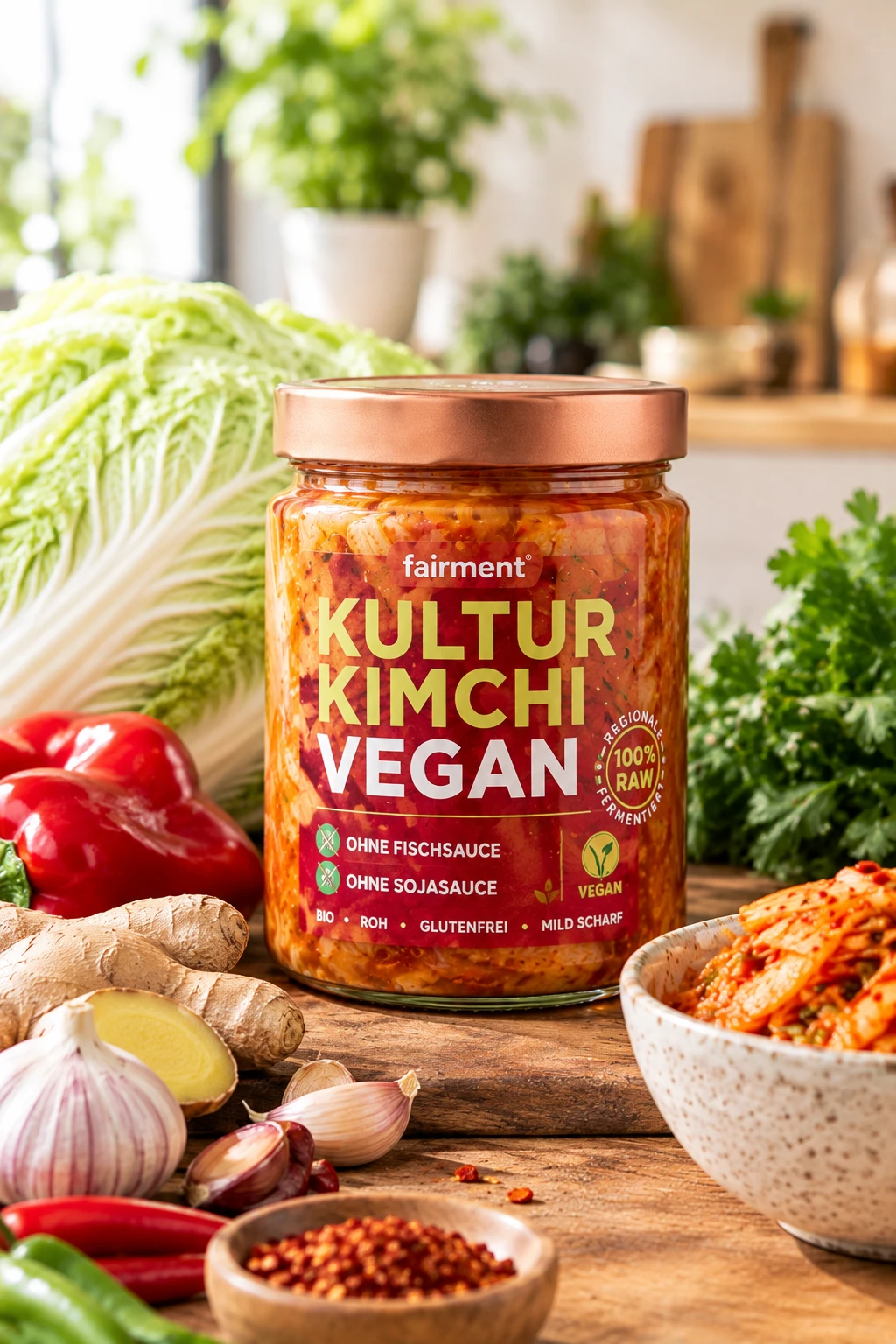 Fairment Kimchi vegan ohne Fischsauce Sojasauce