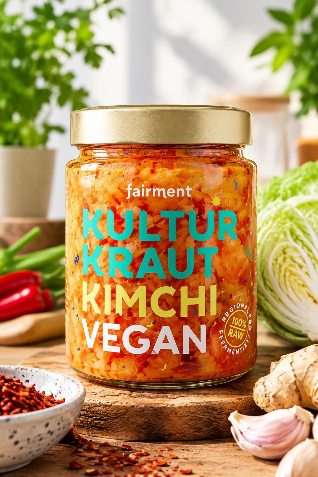 Fairment Kultur Kimchi Glas Verpackung Berlin