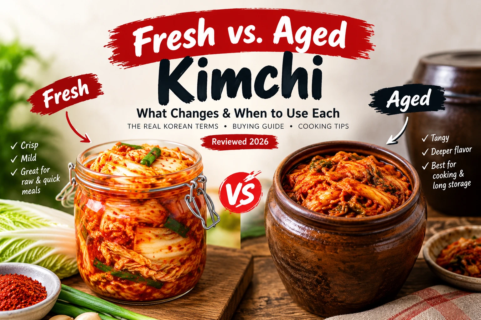 Fresh vs aged kimchi — the fermentation timeline explained