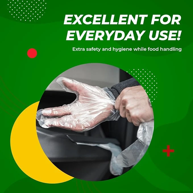 Food-safe gloves used when handling raw fish and seasoning paste for galchi kimchi