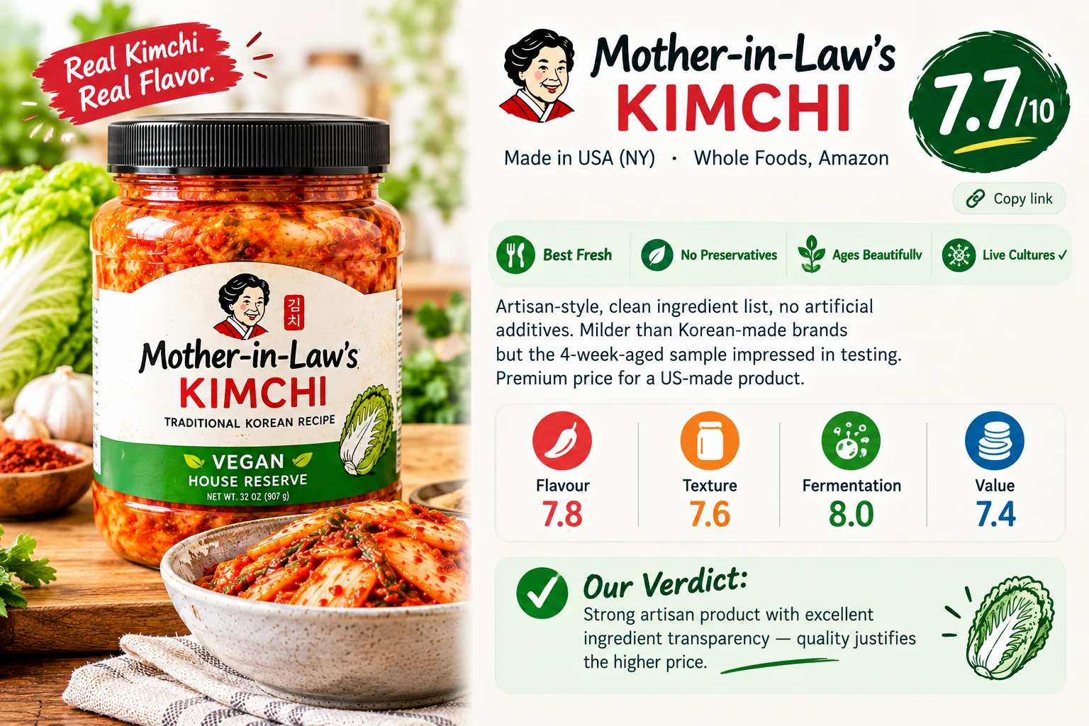 Is Mother-in-Law's kimchi good final verdict infographic score breakdown