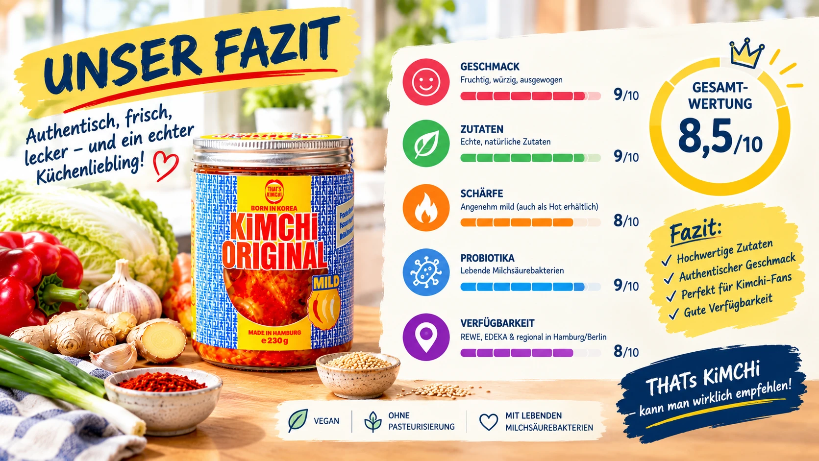 Ist THATs KiMCHi gut Fazit Infografik Punkteverteilung