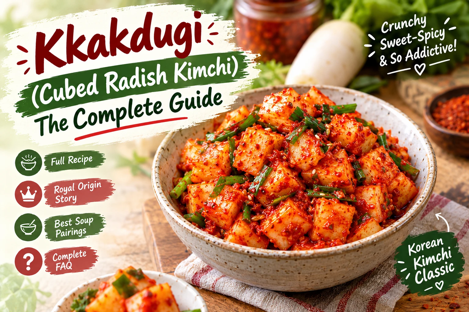 Kkakdugi cubed radish kimchi