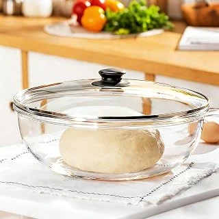 Large glass mixing bowl, main product photo