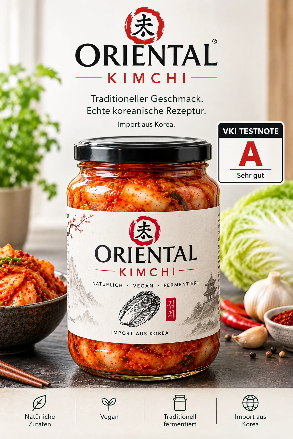Oriental Kimchi Glas Import Korea VKI Testnote A