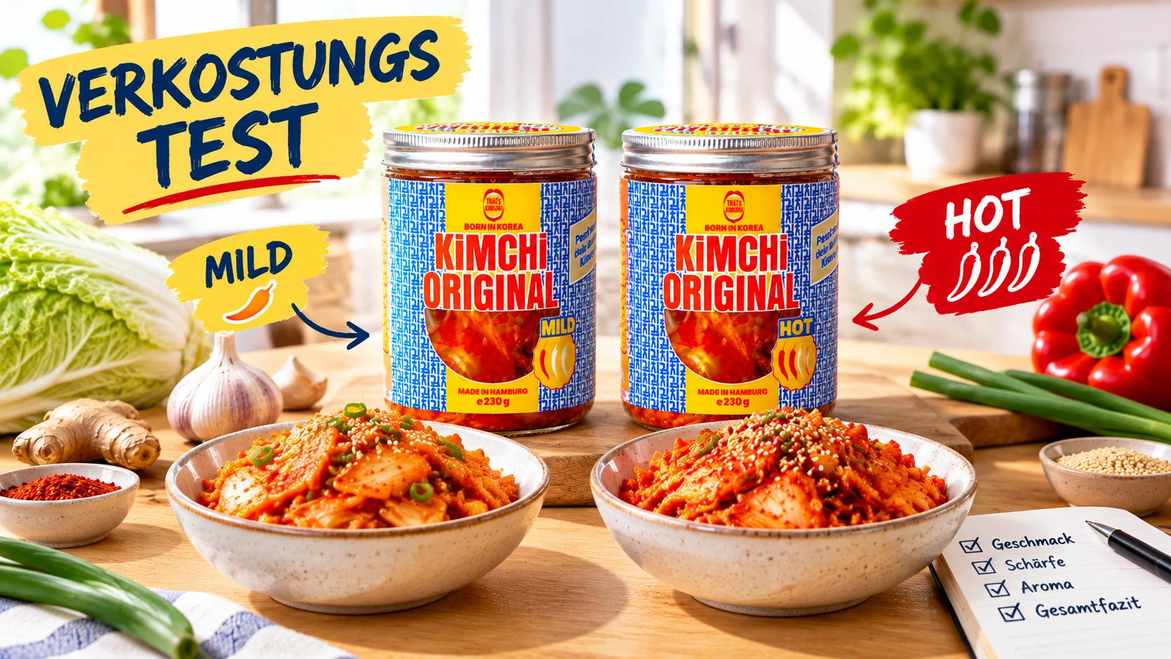 THATs KiMCHi Verkostung Test Mild Hot Vergleich