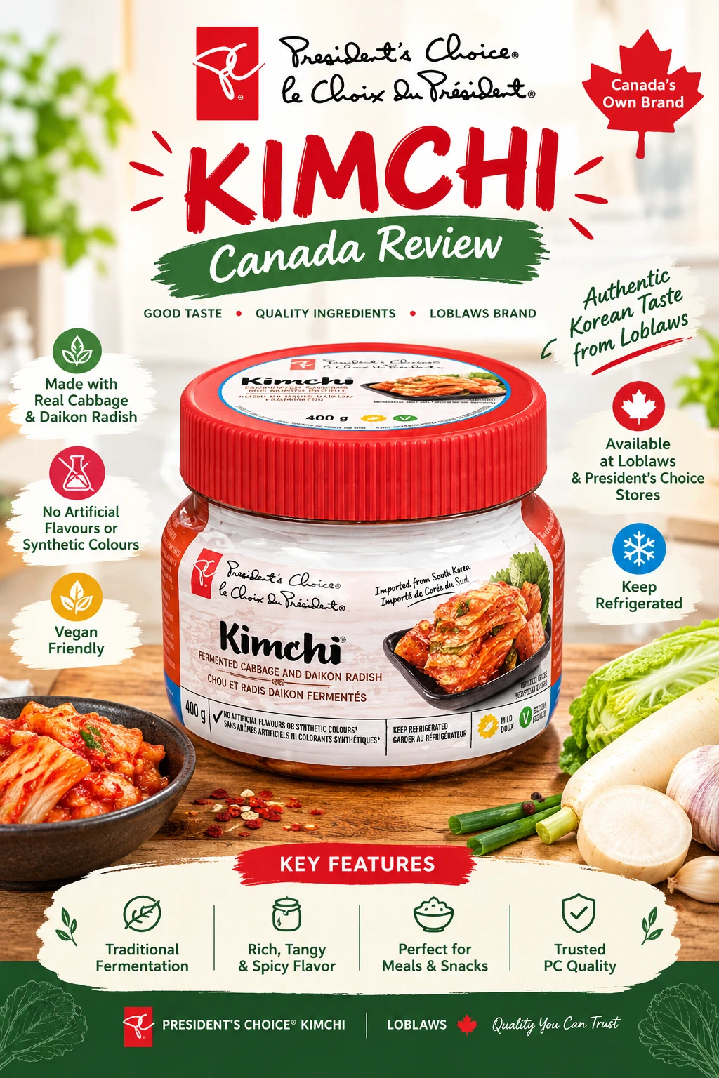 President's Choice PC Kimchi Loblaws own brand Canada