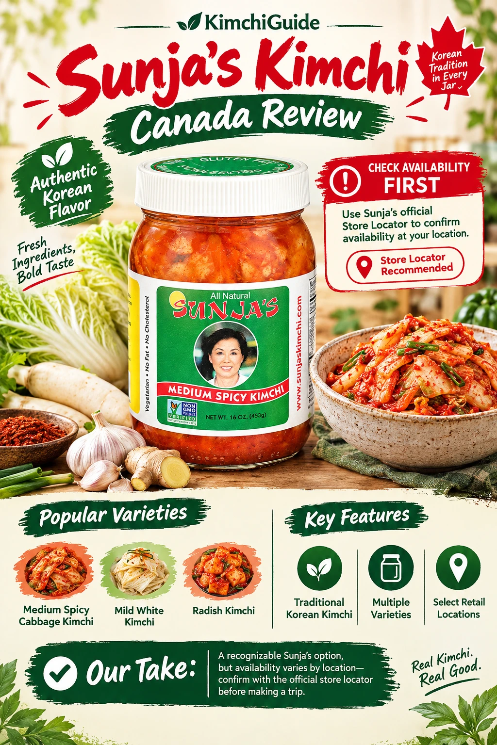 Sunja's Kimchi brand Canada availability unconfirmed